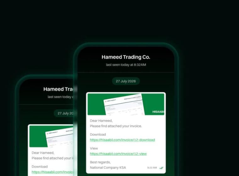 Hisaabii: Invoices shared to customers' phones