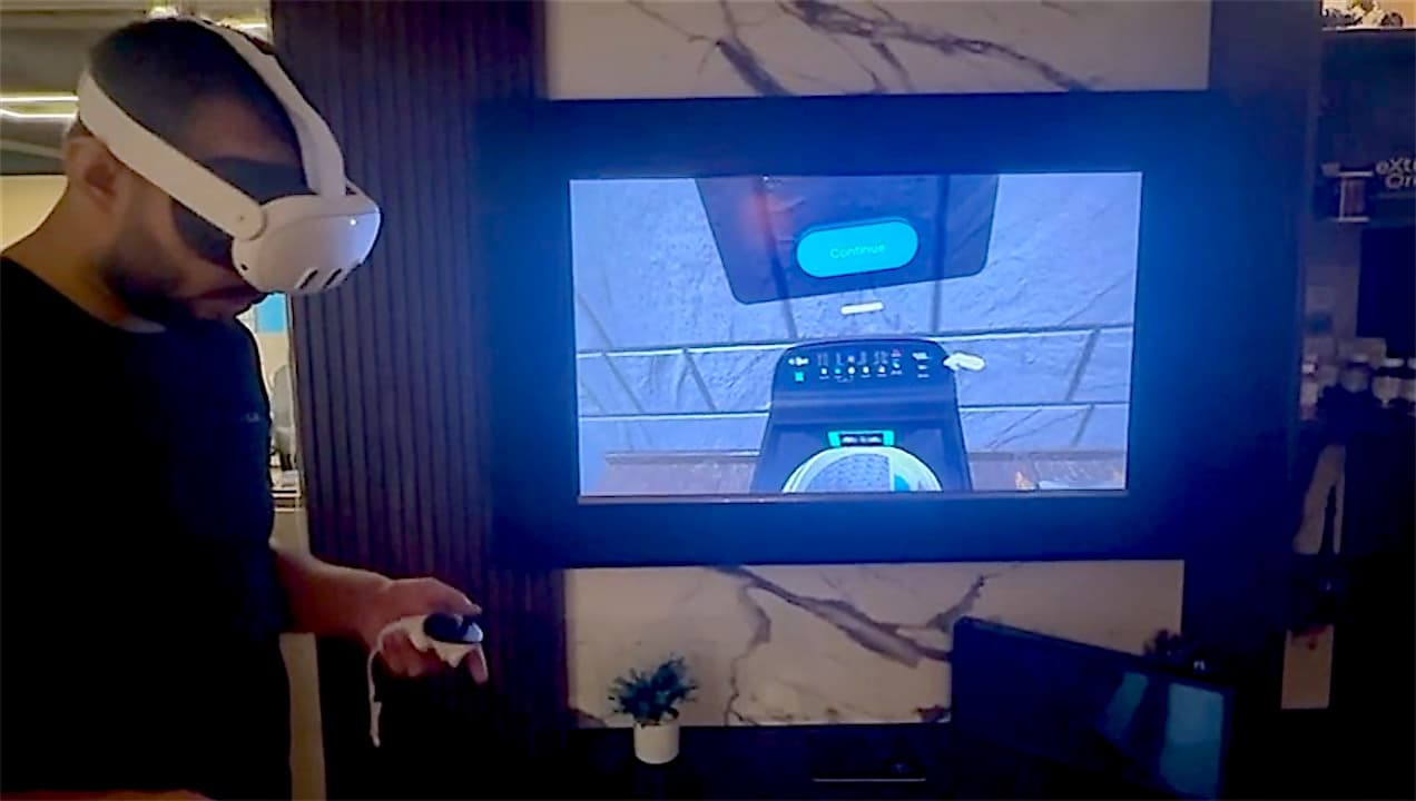 Interactive VR Product: Last step: press Start