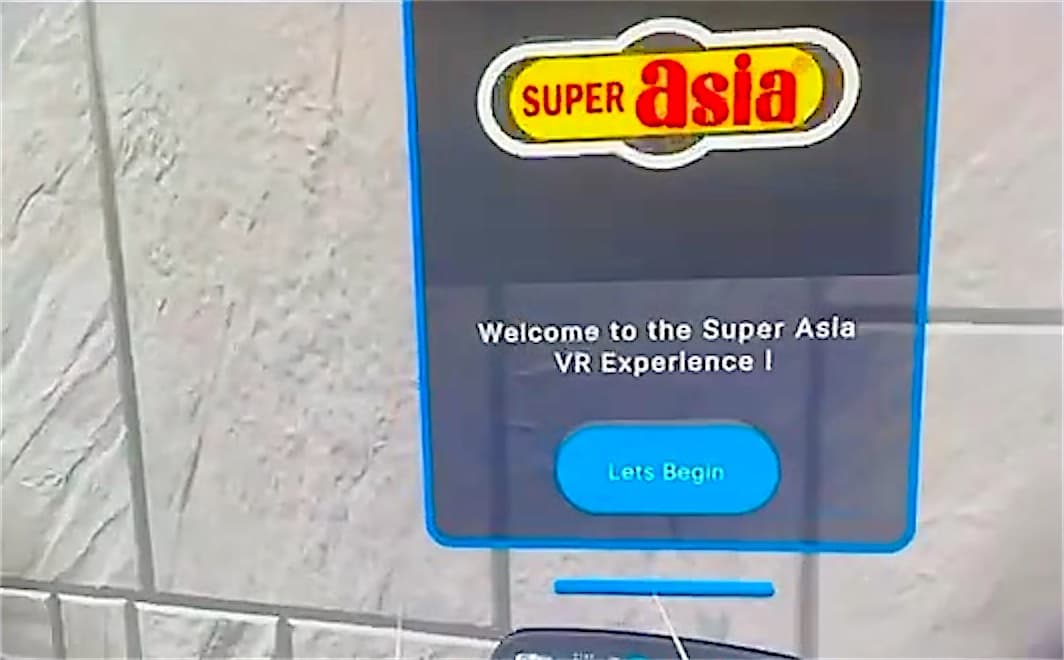 Interactive VR Product: Branded welcome screen