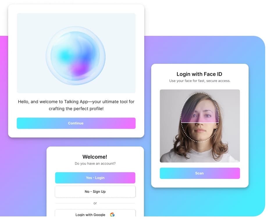 TalkingMe: Voice-guided onboarding and Face ID sign-in