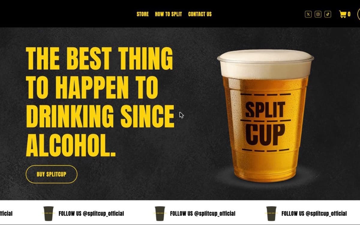 SplitCup website home page